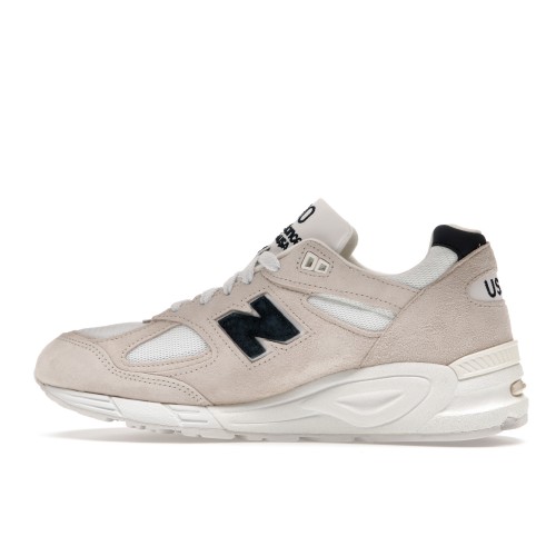 Кроссы New Balance 990v2 MiUSA Beige Black - мужская сетка размеров