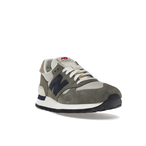 Кроссы New Balance 990v1 MiUSA Grey Blue - мужская сетка размеров