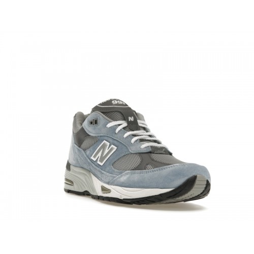 Кроссы New Balance 991 MiUK Dusty Blue Alloy Smoked Pearl - мужская сетка размеров