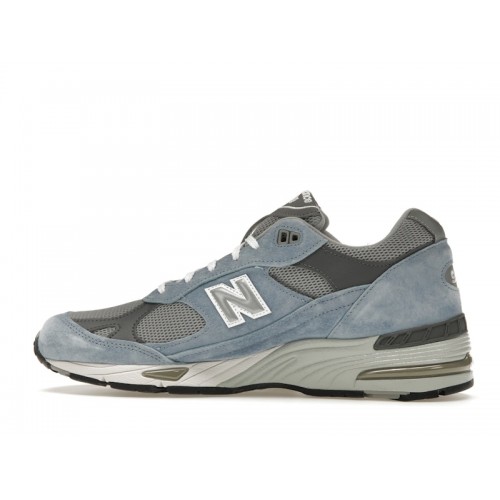 Кроссы New Balance 991 MiUK Dusty Blue Alloy Smoked Pearl - мужская сетка размеров