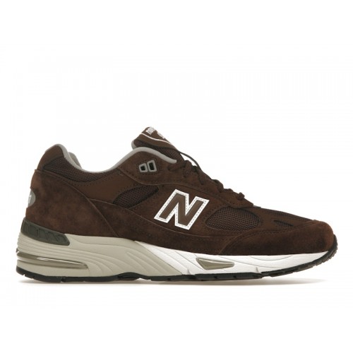 Кроссы New Balance 991 MiUK Mocha Brown - мужская сетка размеров