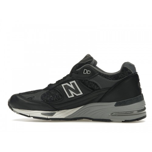 Кроссы New Balance 991 MiUK Black Magnet Smoked Pearl - мужская сетка размеров