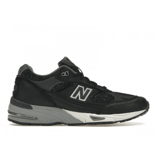 Кроссы New Balance 991 MiUK Black Magnet Smoked Pearl - мужская сетка размеров
