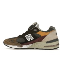 Кроссовки New Balance 991 Olive Burgundy Brown