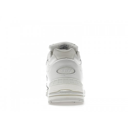 Кроссы New Balance 991 MiUK White Grey - мужская сетка размеров