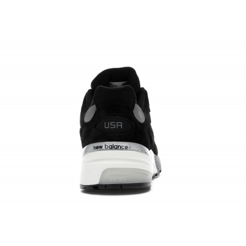 New Balance 992 Made in USA Black Grey - мужская сетка размеров