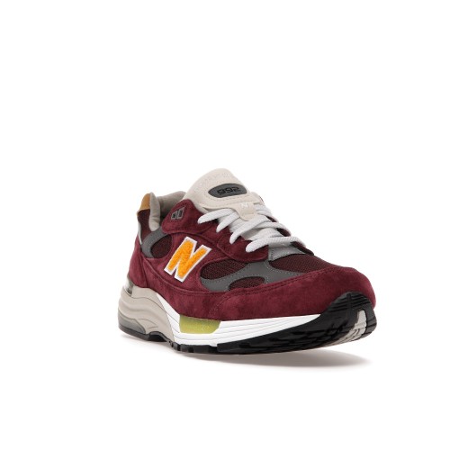 Кроссы New Balance 992 Burgundy Gold - мужская сетка размеров