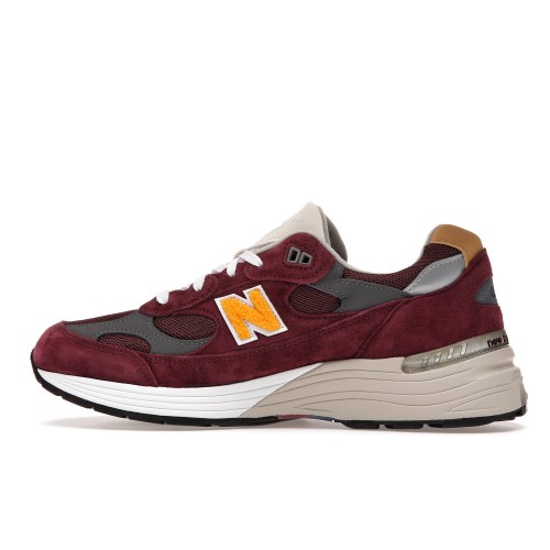 Кроссы New Balance 992 Burgundy Gold - мужская сетка размеров