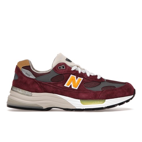 Кроссы New Balance 992 Burgundy Gold - мужская сетка размеров