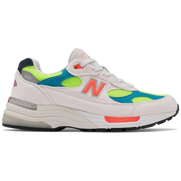 New Balance 992 Made in USA White Neon - мужская сетка размеров New Balance 992 Made in USA White Neon - мужская сетка размеров