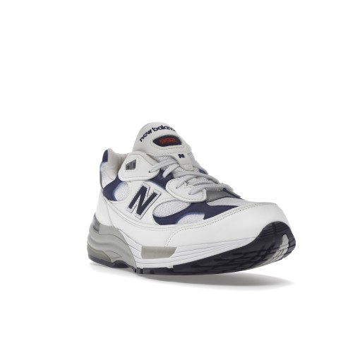 Кроссы New Balance 992 White Navy - мужская сетка размеров