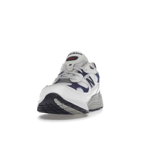 Кроссы New Balance 992 White Navy - мужская сетка размеров