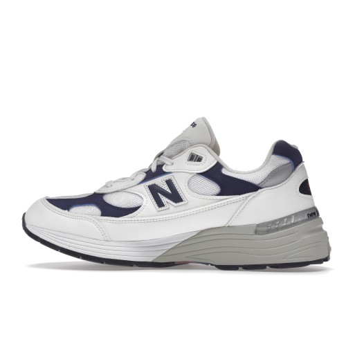 Кроссы New Balance 992 White Navy - мужская сетка размеров