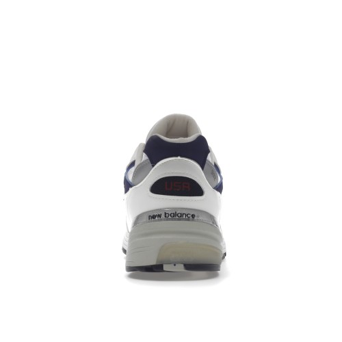 Кроссы New Balance 992 White Navy - мужская сетка размеров