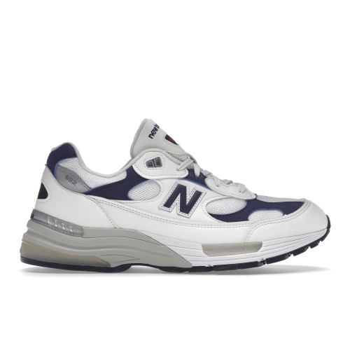 Кроссы New Balance 992 White Navy - мужская сетка размеров
