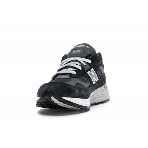 Кроссы New Balance 992 Navy Grey - мужская сетка размеров