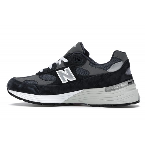 Кроссы New Balance 992 Navy Grey - мужская сетка размеров