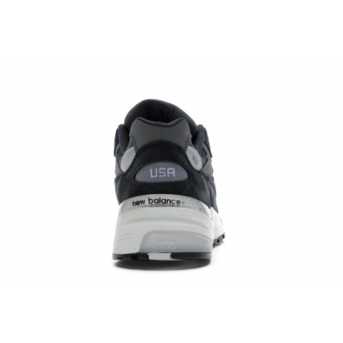 Кроссы New Balance 992 Navy Grey - мужская сетка размеров