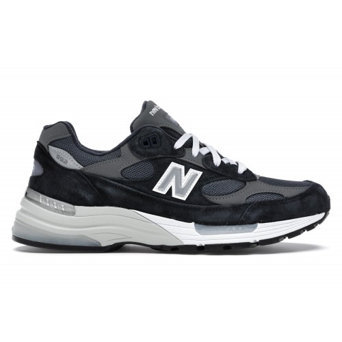 Кроссы New Balance 992 Navy Grey - мужская сетка размеров