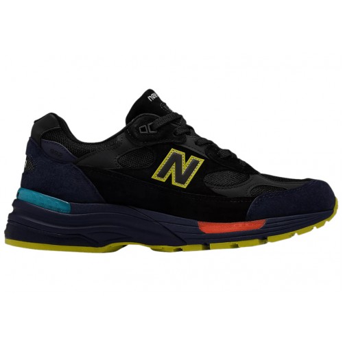Кроссы New Balance 992 MiUSA Black Purple - мужская сетка размеров