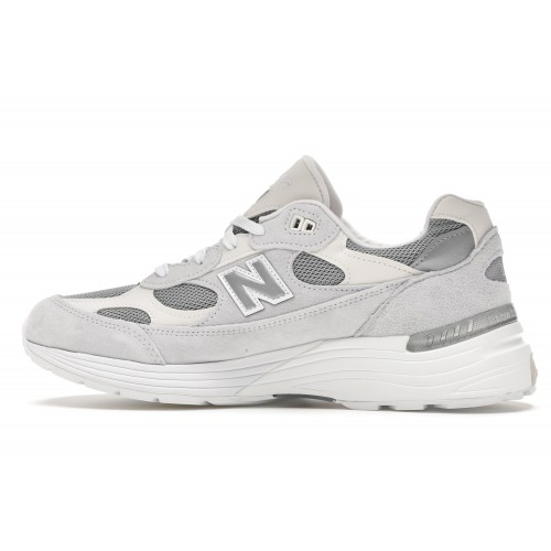 Кроссы New Balance 992 White Silver Nimbus Cloud - мужская сетка размеров