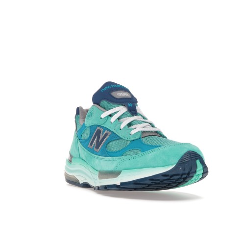 Кроссы New Balance 992 MiUSA Blue Silver Metallic - мужская сетка размеров
