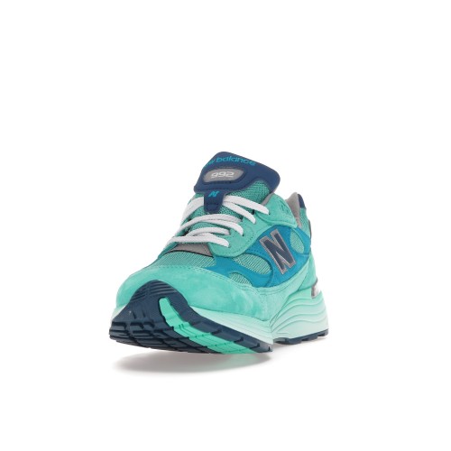 Кроссы New Balance 992 MiUSA Blue Silver Metallic - мужская сетка размеров