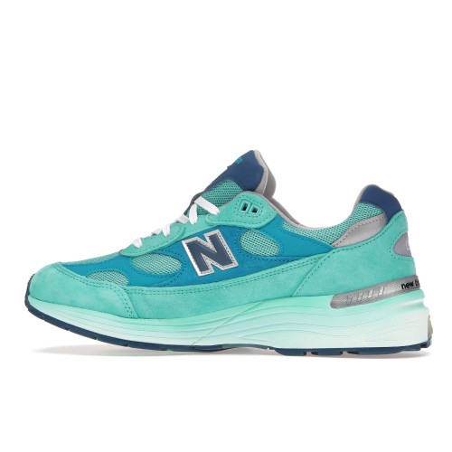Кроссы New Balance 992 MiUSA Blue Silver Metallic - мужская сетка размеров