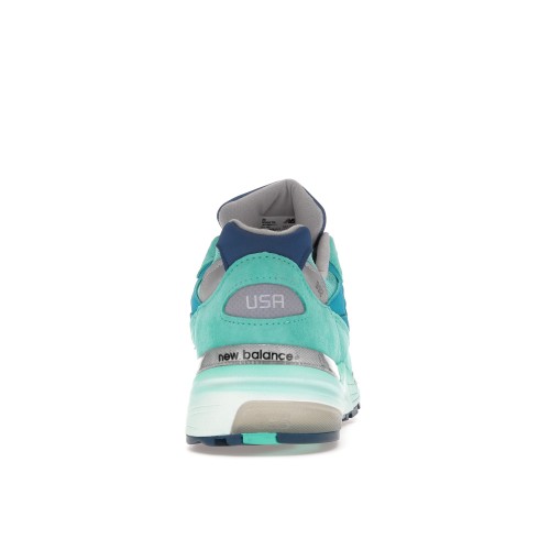 Кроссы New Balance 992 MiUSA Blue Silver Metallic - мужская сетка размеров