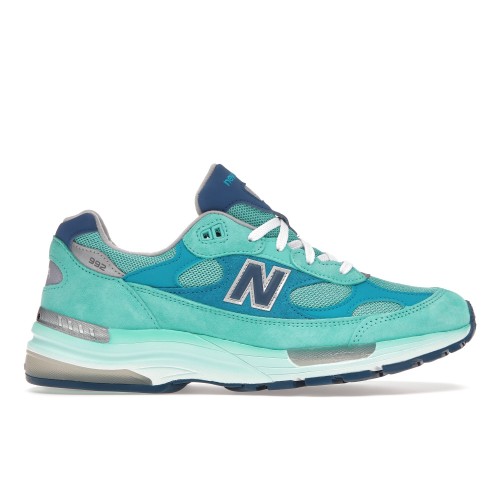 Кроссы New Balance 992 MiUSA Blue Silver Metallic - мужская сетка размеров