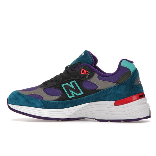 Кроссы New Balance 992 Concepts Purple Grey Green - мужская сетка размеров