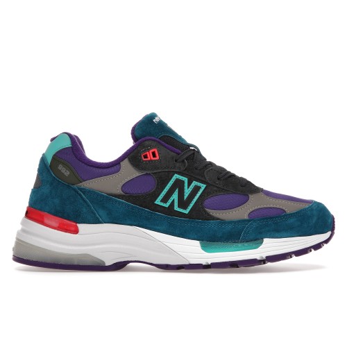 Кроссы New Balance 992 Concepts Purple Grey Green - мужская сетка размеров
