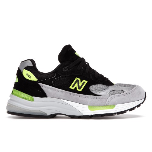 Кроссы New Balance 992 MiUSA Black Grey Volt - мужская сетка размеров