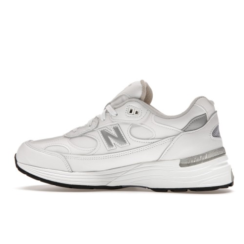 Кроссы New Balance 992 MiUSA White Silver - мужская сетка размеров