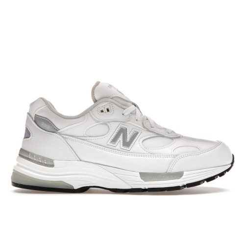 Кроссы New Balance 992 MiUSA White Silver - мужская сетка размеров