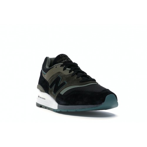 Кроссы New Balance 997 Black Green - мужская сетка размеров