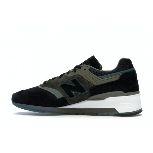 Кроссы New Balance 997 Black Green - мужская сетка размеров