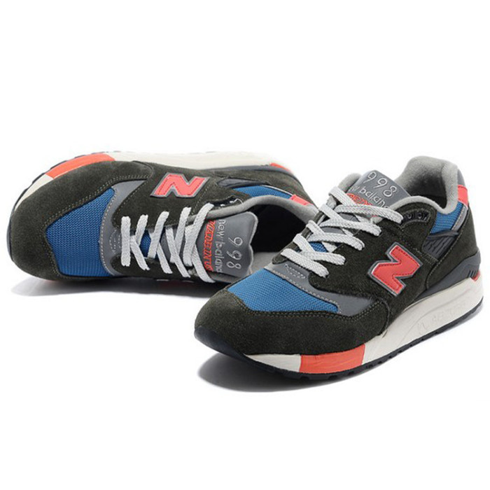 J. Crew x New Balance 998 Made in USA Grey Blue Orange - мужская сетка размеров J. Crew x New Balance 998 Made in USA Grey Blue Orange - мужская сетка размеров