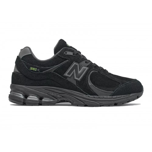 Кроссы New Balance 2002R Black Green - мужская сетка размеров