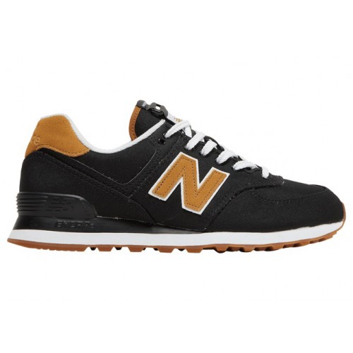 Кроссы New Balance 574 Black Workwear Canvas - мужская сетка размеров