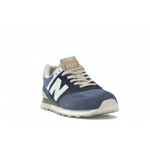 Кроссы New Balance 574 Retro Surf Navy - мужская сетка размеров