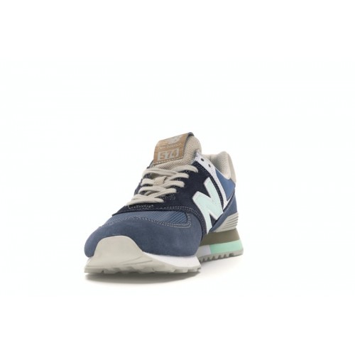 Кроссы New Balance 574 Retro Surf Navy - мужская сетка размеров
