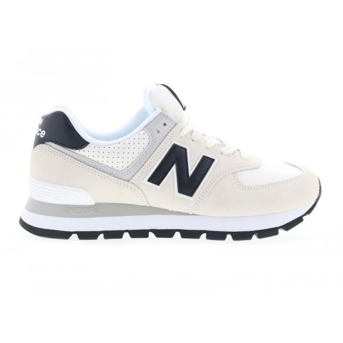 Кроссы New Balance 574 Rugged White Black - мужская сетка размеров