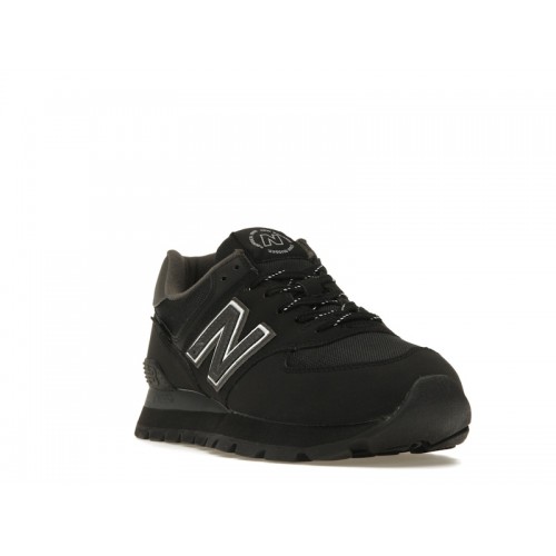 Кроссы New Balance 574 Cordura Rugged Black - мужская сетка размеров