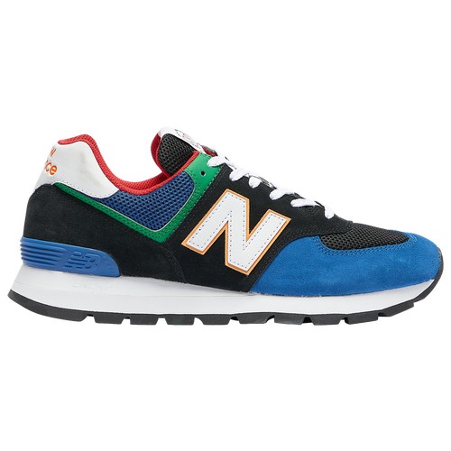 Кроссы New Balance 574 Rugged Black Captain Blue - мужская сетка размеров