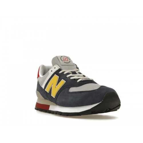 Кроссы New Balance 574 Rugged Blue Yellow - мужская сетка размеров