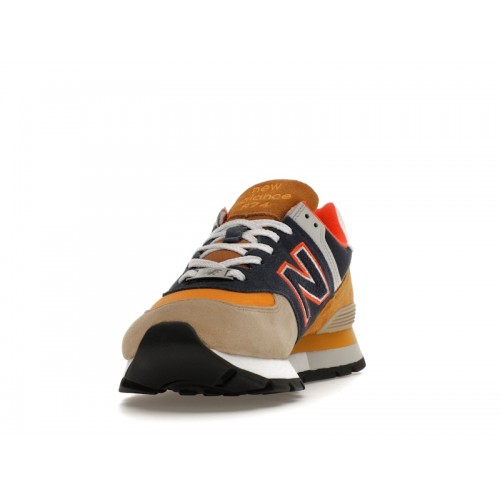 Кроссы New Balance 574 Rugged Brown Navy - мужская сетка размеров