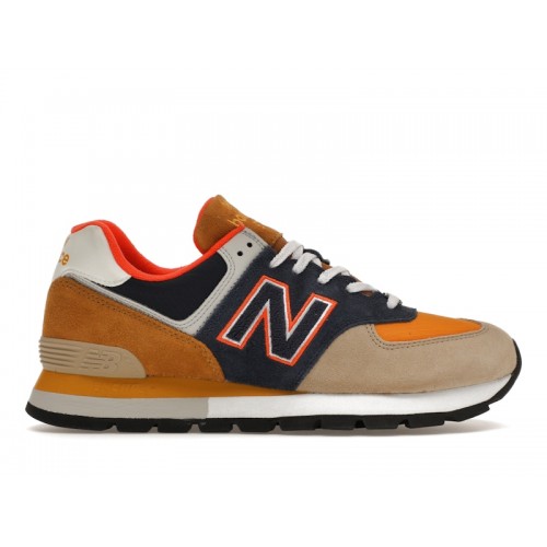 Кроссы New Balance 574 Rugged Brown Navy - мужская сетка размеров