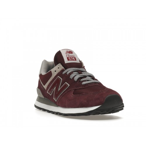 Кроссы New Balance 574 Burgundy - мужская сетка размеров