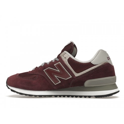 Кроссы New Balance 574 Burgundy - мужская сетка размеров